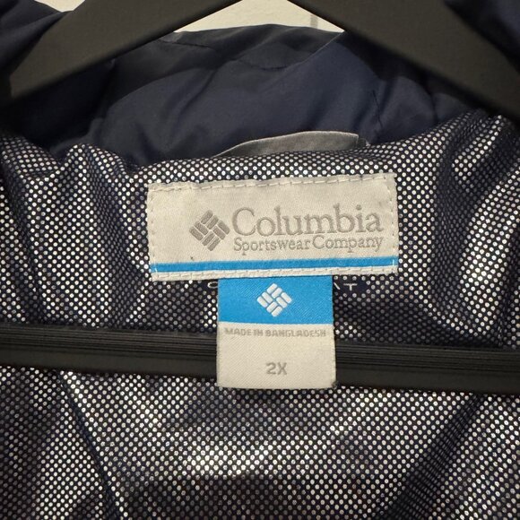 COLUMBIA 550 Navy Heavy Duty Winter Jacket - Size 2X - Picture 6 of 10